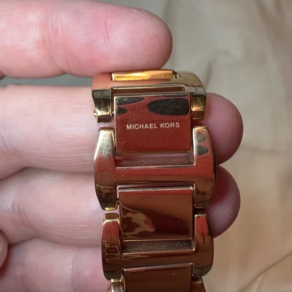 NWOT - Michael Kors Runway Rose Gold Monogram Watch - MK3159